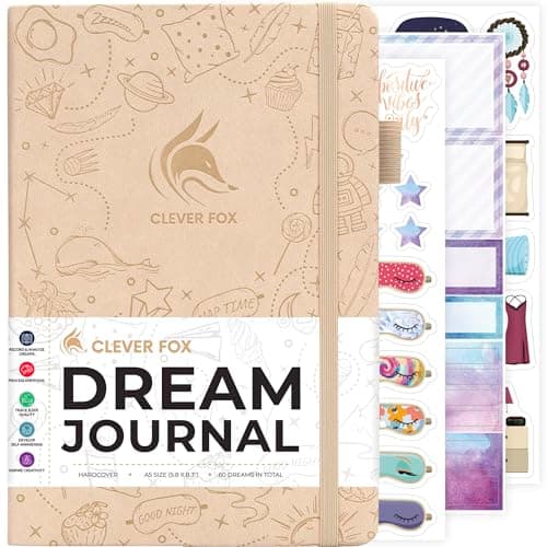 Image of Clever Fox Dream Journal – Guided Dream Diary for Women, Men & Kids – Hardcover Notebook to Track & Analyze Your Dreams & Sleep – Log Book for Dream Journaling – 60 Dreams Total, A5 Size - Seashell