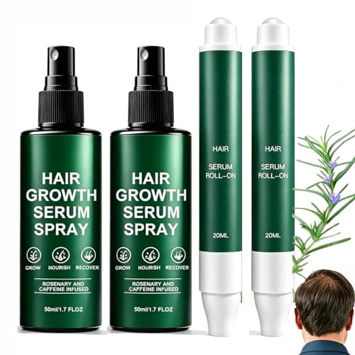 Image of Hair Growth Serum Roll-On Hair Growth Spray Set,Rosemary Spray for Hair Growth,Rosemary Oil for Regrowth Thicker & Stronger Hair, Mild,Non-Greasy,Easy to Absorb,Suitable for All Hair Types (2Set)