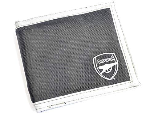 Image of Arsenal fc Arsenal Multi Pocket Black Canvas Crest Wallet, Adults, Unisex, Multicoloured (Multicoloured), One Size