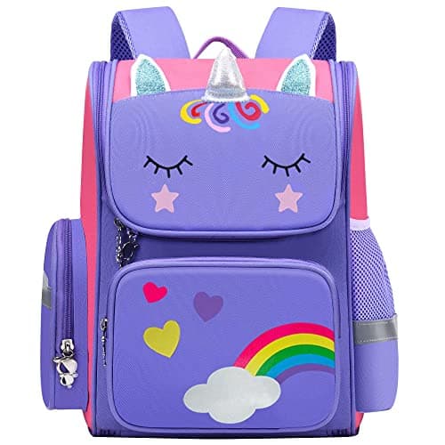 Image of Tusundong unicorn backpack for girls, kids school bag, cute unicorn backpack, pink bag for girls, kids backpack for elementary school, kids backpack for kids, Kong, Taille unique, Single