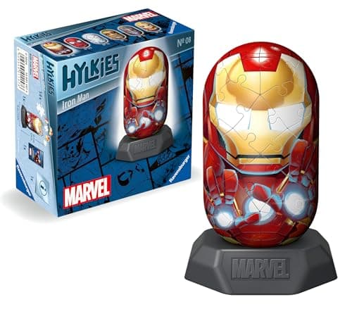 Image of Ravensburger Marvel Hylkies Figures Iron Man - Collectable Toys and Gifts for Kids and Adults Age 6 Years Up - 3D Jigsaw Puzzles - The Avengers