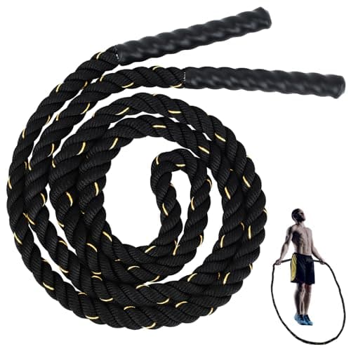 Image of Weighted Jump Rope Adults, 3 Meter Weighted Skipping Ropes for Adults, Heavy Exercise Fitness Boxing Jumping Rope for Women Men Workout Equipment, Muscles Building & Strength Improve