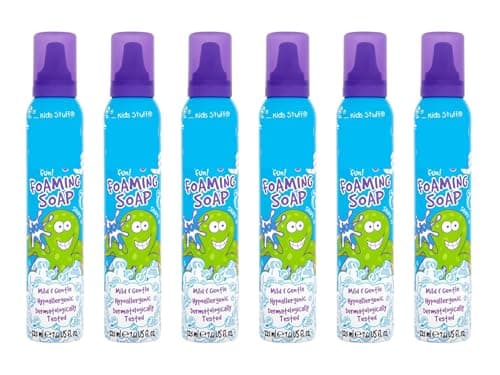 Image of Foaming Soap 225ml x Pack of 6 - Blue - This Mild and Gentle Foaming Soap is Perfect for Kids Bathtime - Dermatologically Tested
