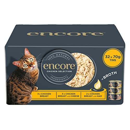 Image of Encore 100% Natural Cat Food Tin Multipack 4x(8x70g) Chicken Selection, Pack of 32