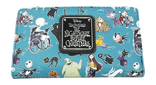 Image of Loungefly Disney The Nightmare Before Christmas Allover Print Bi-fold Wallet