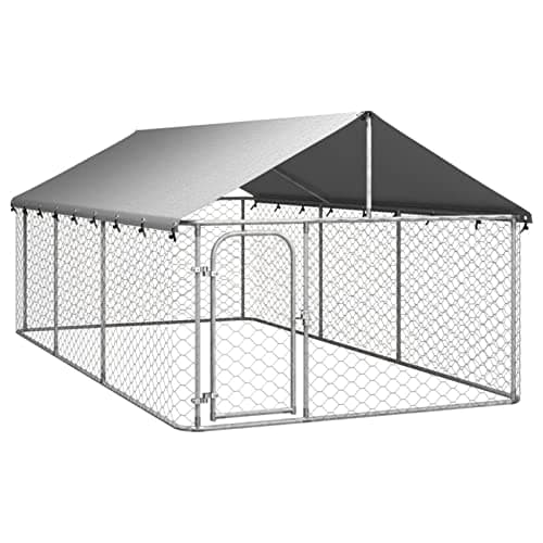 Image of Tidyard Outdoor Dog Kennel with Roof 400x200x150 cm Pet supplies Model171499