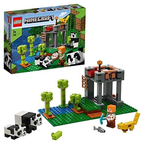 Image of LEGO 21158 Minecraft The Panda Nursery Building Set with Alex & Animal Figures, Toys for Boys and Girls 7 plus Years Old