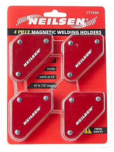 Image of Neilsen CT1930 4pc Magnetic Welding Holders - 45°/90°/135° Angles - Supports Up to 10lb Weight - Welding Aids for Precision and Stability