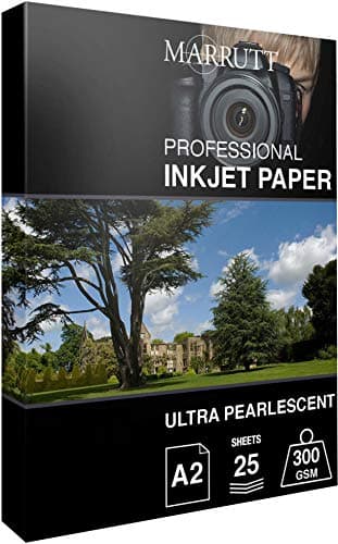 Image of Marrutt 300gsm Ultra Pearlescent Hi-White Inkjet Photo Paper: A2-25 Sheets