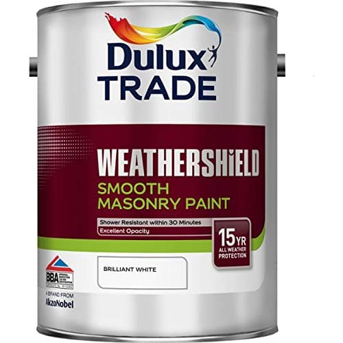 Image of Weathershield Smooth Masonry Paint - Brilliant White - 5L for Trade