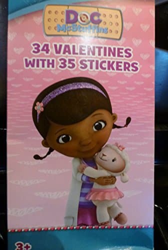 Image of Disney Doc Mcstuffins 34 Valentines with 35 Stickers by Disney