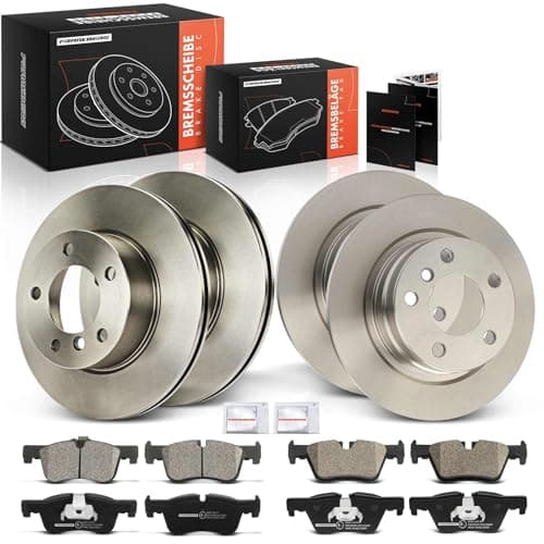 Image of Frankberg Brake Kit incl. 4x Brake Disc + 8x Brake Pad Front Rear Compatible with 1 Series F20 2 Cabriolet F23 1 Series F21 Replace# 34216850569, 34216873093