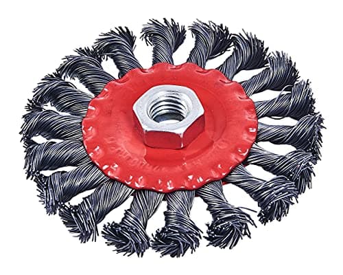 Image of Amtech - Twist Knot Wire Wheel, Weld Cleaning and Metal prep, M14 Arbor for Angle Grinders, max 11,000rpm, 4" (100mm)