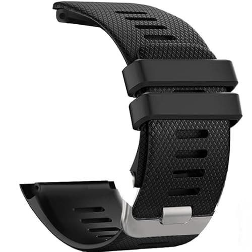 Image of INF Watch Strap Compatible for Garmin Vivoactive HR, Soft Silicone Replacement Band, GPS Smart Sports Bracelet, Black