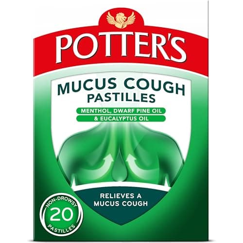 Image of Potter's Mucus Cough Pastilles, Non-Drowsy, 20 Pastilles - Relieve the Symptoms of Catarrh, Coughs and Colds