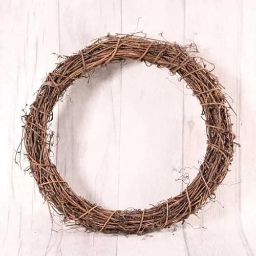 Image of Direct Florist Supplies - 40cm (16") Natural Rattan Grape Vine Wicker Wreath - Base Wreath Making Floristry Floral Seasonal Autumn Christmas Xmas Display