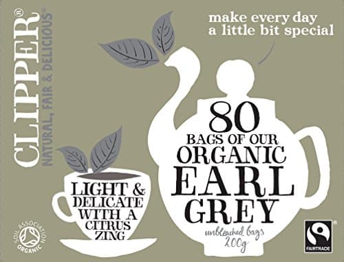 Image of Clipper Organic Fairtrade Everyday Earl Grey 80 Teabags 200 g (Pack of 6)