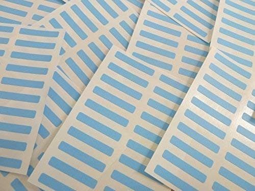 Image of Small 30x5mm Rectangular Colour Code Stickers - Packs of 200 Coloured Rectangle Sticky Labels - 30 Colours Available (Light Blue)