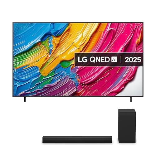Image of LG 86QNED80A6A (2025) 86-Inch QNED AI 4K UHD HDR Smart TV bundle with US40T Bluetooth Soundbar 2.1 Channel (Wireless Subwoofer)