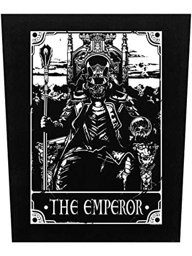 Image of Deadly Tarot The Emperor Back Patch Black 29.5x36cm