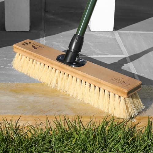 Image of Charles Bentley Charnwood 18" Dual Fill Broom for Garden & Outdoor Maintenance Premium Brushware Green FSC Wood
