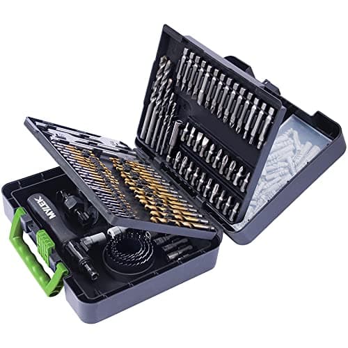 Image of MYLEK 204 Piece Drill Bit and Screwdriver Accessory Set - HSS, Cobalt, High Speed for Use on Wood, Masonry, Metal, Plastic & More - with Storage Case