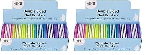Image of Elliott Double Sided Nail Brush, Frosted (Variable colours) (Pack of 2)
