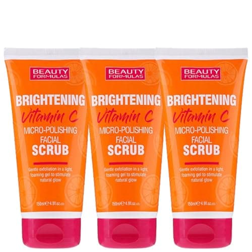 Image of Beauty Formulas Brightening Vitamin C Facial Scrub, 150ml, Pack of 3