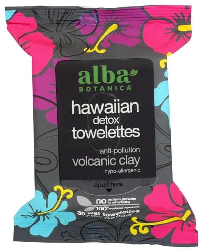 Image of Alba Botanica Hawaiian Anti-pollution Volcanic Clay Towelettes, 100 g