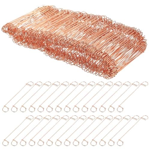 Image of ANBEEISS 250 Pcs Rebar Reinforcing Mesh Loop Ties, 1mm x 100mm/3.94" Double Loop Twist Reinforcing Bar Wire Ties, Heavy Duty Steel Rebar Tie Wire for Concrete Garden Fences & Potato Bags