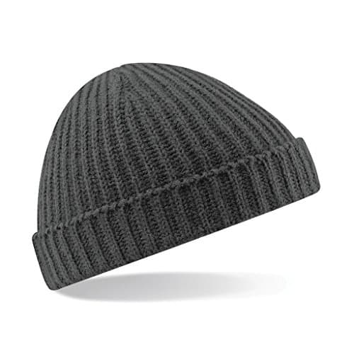 Image of Beechfield Unisex Retro Trawler Winter Beanie Hat, Smoke Grey - One Size