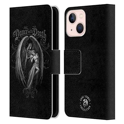 Image of Head Case Designs Officially Licensed Anne Stokes Dance With Death Gothic Leather Wallet Case Compatible With Apple iPhone 13 Mini