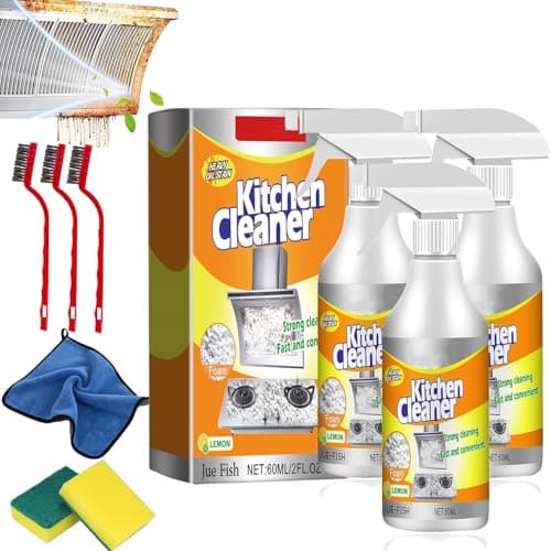 Image of Magic Brush Pro Spray Cleaner, Kitchen Foam Cleaner Spray, Heavy-Duty Kitchen Foaming Degreaser, Multi-Purpose Foam Cleaner, for Kitchens, Countertop, Range Hoods, Ovens (3 Pcs)