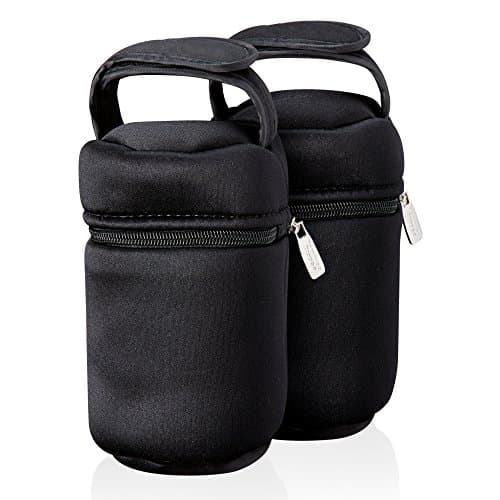 Image of Tommee Tippee Insulated Bottle Bags, Pack of 2 Portable and Lightweight Bottle Bags for Baby Bottle Storage, Travel Friendly Adjustable Strap