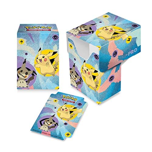 Image of Ultra Pro - Pokémon Pikachu & Mimikyu Full View Deck Box 75+ for Collectible Cards - Protect & Store Collectible Cards, Trading Cards, & Gaming Cards, Self Locking Lid Deck Box