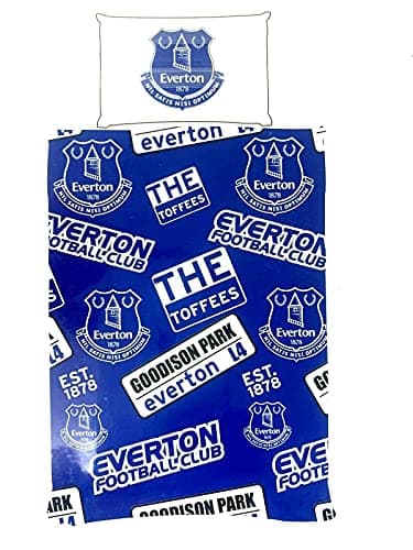 Image of Premier Life EVERTON SINGLE DUVET COVER SET - PATCH,Blue,135cm x 200cm