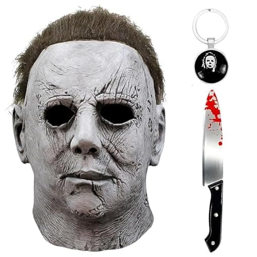 Image of Maryparty Michael Myers Mask for Adults Halloween Michael Myers Face Scary Mask for Halloween Kills Scary Cosplay (Style-4)
