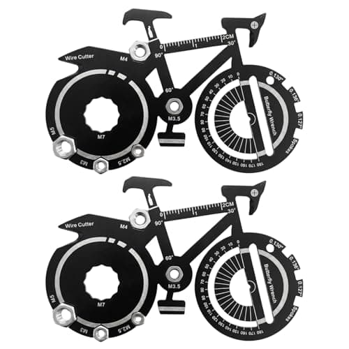Image of 2 Pack Bike Multi Tool – Keyring Multitool Bottle Opener Keyring, Stainless Steel Bottle Opener, Suitable for Tightening Screws, Camping, Etc