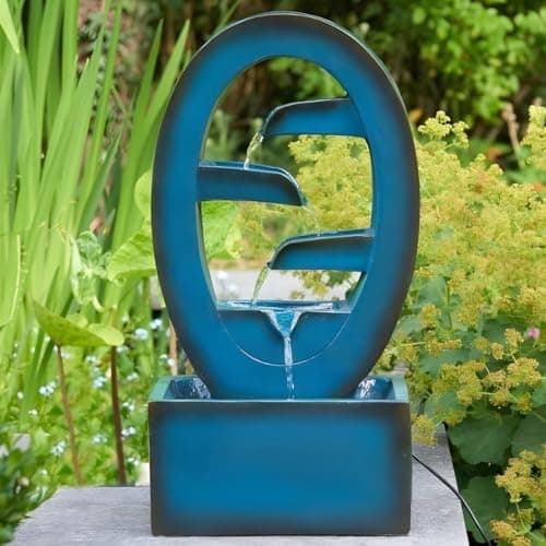 Image of Garden Mile 50cm Solar Water Fountain Cascade – Weatherproof Outdoor Solar Water Feature with Pump & Auto On/Off - Decorative Waterfall for Garden Decor, Patio Decorations, Gardening Gifts & Lawns