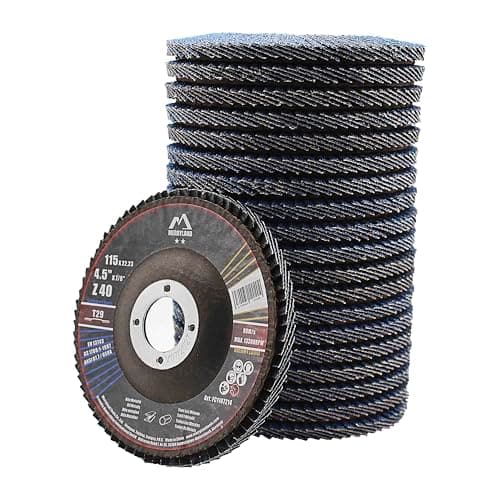 Image of Merryland Flap Disc 115 Metal for Angle Grinder, 115mm 40 Grit T29 Flap Wheel 20 Pieces, Blue Zirconium Corundum INOX Stainless Steel Iron Universal 4.5 inch, Craft-Line FC1107214-20