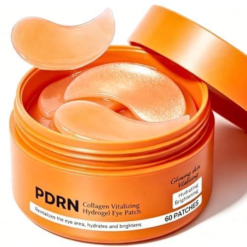 Image of 60PCS PDRN Collagen Eye Patches, Under Eye Gel Patches for Dark Circles, Puffy Eyes, Wrinkles, Eye Bags, Cooling Hydrogel Eye Masks with Vitamin C & Niacinamide, Revitalizs Tired Eye, Korean Skincare