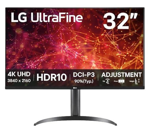 Image of LG UltraFine Monitor 32UR550K-B - 4K UHD VA 32 inch, 60Hz, 4ms GtG, HDR10, Home/Office Display, Tilt/Height/Pivot Adjustment, Built-in Speakers, HDMI, DP, Black