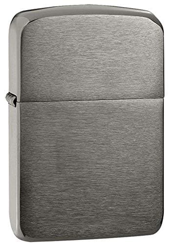 Image of Zippo Windproof Lighter - 1941 Replica - Black Ice Finish - Refillable for Lifetime Use - Adjustable Flame - Gift Box - Metal Construction - Made in USA