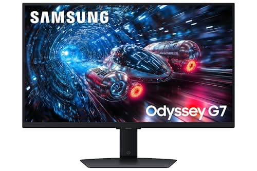 Image of Samsung Odyssey Gaming G7 LS27FG702EUXXU 27" 4K UHD Max 360Hz IPS Gaming Monitor - 3840x2160, HDMI 2.1, 360Hz FHD/180Hz 4K, 1ms, HDR10 USB, Displayport, Height Adjust
