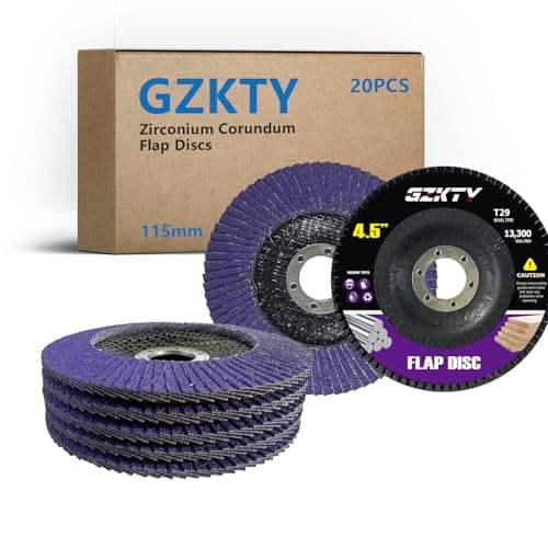 Image of 20 Pack 115mm Flap Discs 40/60/80/120 Grit, T29 Zirconium Corundum Angle Grinder Discs, Abrasive Sanding Grinding Discs for Metal/Stainless Steel/Wood, Professional Angle Grinder Accessories