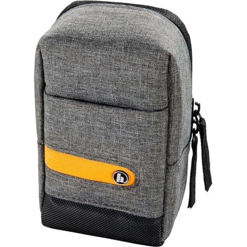 Image of Hama "Terra Camera Bag Made of Recycled Polyester (Small Camera Bag for Compact Cameras 7.5 x 4.5 x 13 cm, Shoulder Strap and Belt Loop for Days as Belt Bag) Grey Pack of 1