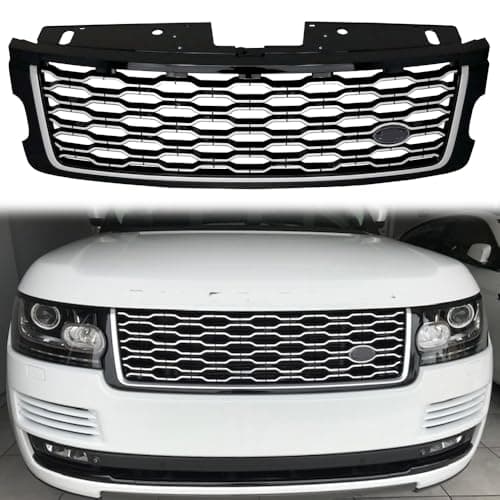 Image of Grill For Range Rover L405 Vogue 2013 2014 2015 2016 2017 Upgrade Bumper Grille Black+Silver