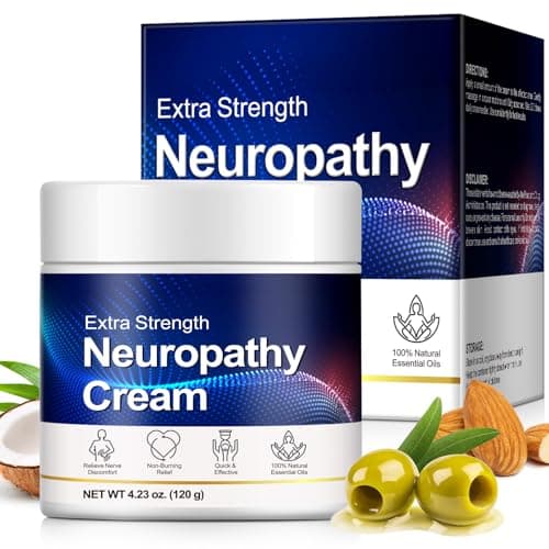 Image of Neuropathy Pain Relief Cream Extra Strength for Soothing Feet, Legs, Back, Joints, Muscles, Nerve Aches, Deep Hydration, with Rosemary, Lavendar, Natural Formula, Gentle & Fast-Absorbed|120g