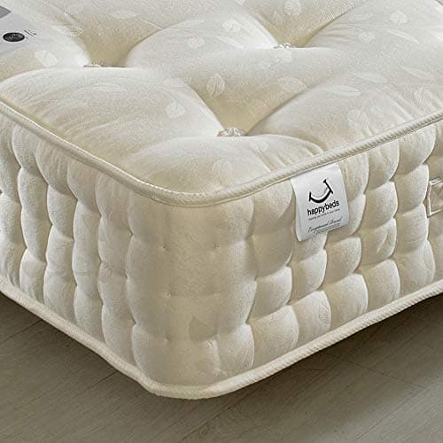 Image of Orthopaedic 3000 Pocket Sprung, Happy Beds Ambassador Medium Firm Tension Mattress with Natural Fillings - 4ft Small Double (120 x 190 cm)