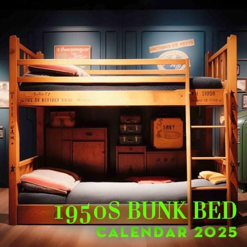 Image of 1950s Bunk Bed 2025: Step Back in Time with the 2025 Bunk Bed Adventure Featuring Captivating 1950s Bunk Beds Perfect for Planning and Organizing Your Year with a Large Size Ideal Gifts